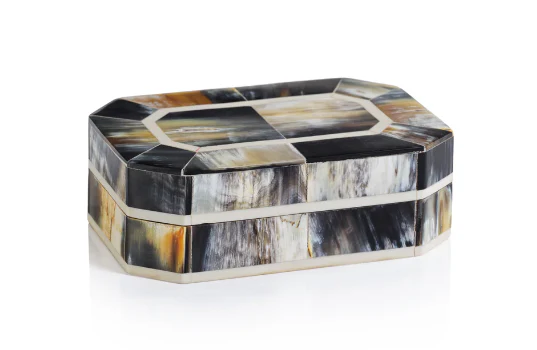 Black and Ivory Horn Box