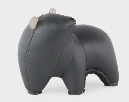 Black Bear Leather Paperweight