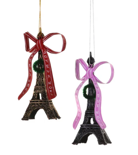 Joyeux Noel Bow Ornament