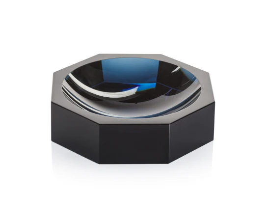Blue Crystal Octagon Bowl