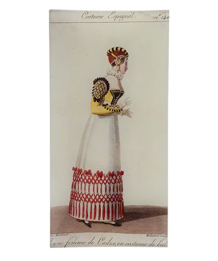 Cadix Costume Rect. Tray (Women's Work)