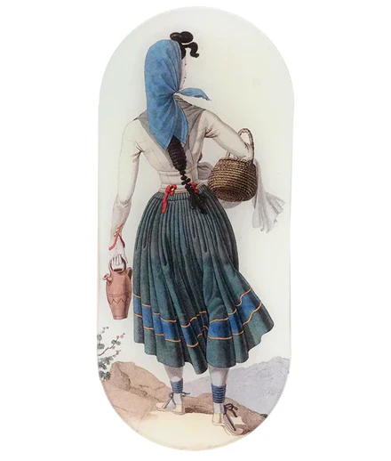 Costume Pyrenees Spain (Women's Work) Oblong Tray