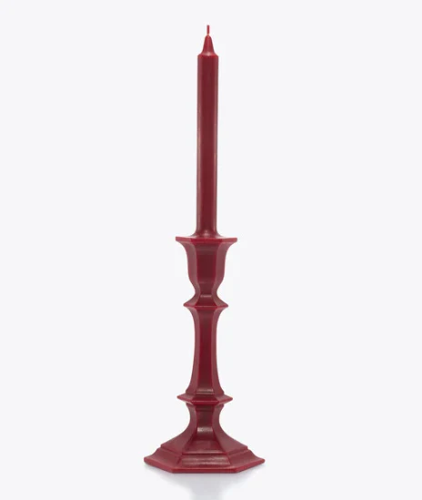 Red Harcourt Wax Candlestick