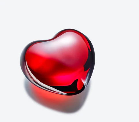 Heart Puffed Red