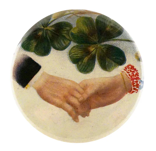 Holding Hands Mirror Button