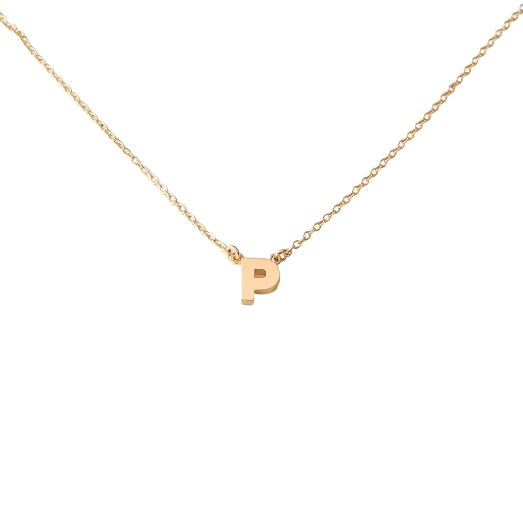 Initial Necklace - P