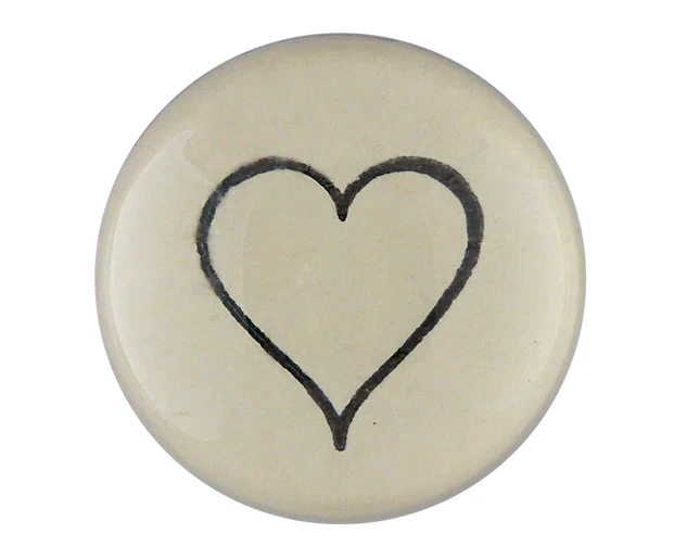 Line Heart Dome Paperweight