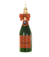 Orange Bow Champagne Ornament