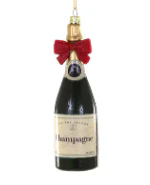 Red Bow Champagne Ornament